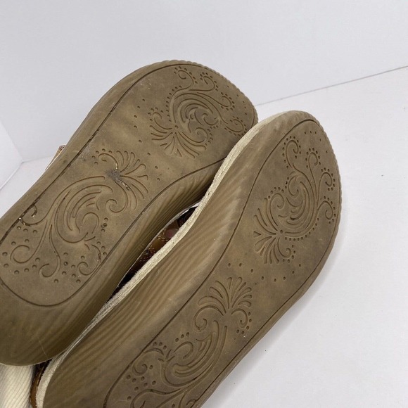Cobbie Cuddlers Tan Leather Sandal Shoes Sz 8.5 W Hook And Loop Womens Comfort - Picture 7 of 10